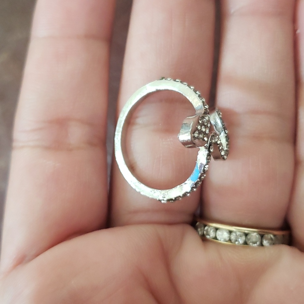 Rhinestone Snake Ring Adjustable - Picture 5 of 7
